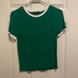 forever 21 green crop